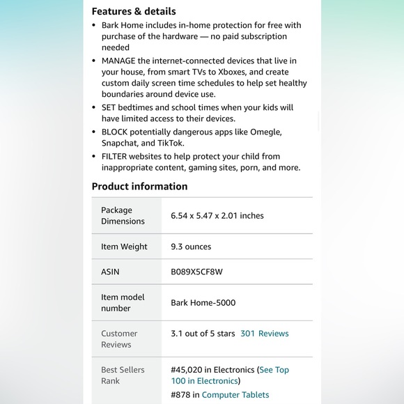 Bark Home Parental Controls Wi-Fi Manage Screen Time Block Apps Filter Websites - Picture 12 of 12